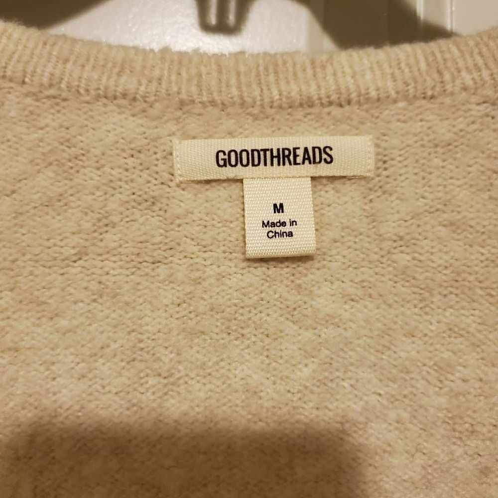 NWT Goodthreads Cream Wool Duster Cardigan M - Picture 2 of 7